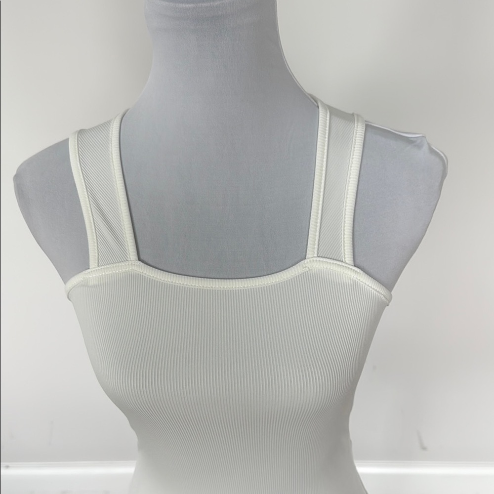 SHEIN White Ribbed Bodysuit - Picture 3 of 5